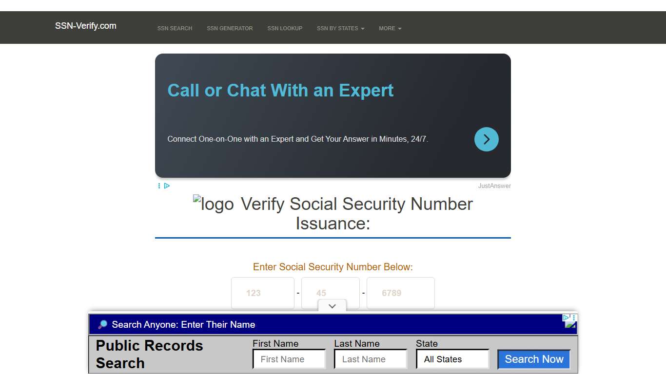 SSN Verification & Lookup Tool SSN-Verify.com